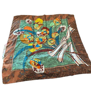 Sildoll Japan 100% Polyester Floral neck scarf